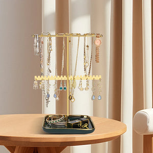 Stylish Ceramic Metal Jewelry Display Stand for Hanging Pendant Earring Bracelet Rings Accessories