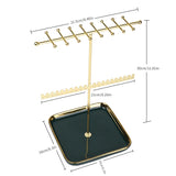 Stylish Ceramic Metal Jewelry Display Stand for Hanging Pendant Earring Bracelet Rings Accessories