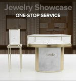 Luxury customized jewelry watches glasses cosmetics store display cabinet design showcase  for retail stores