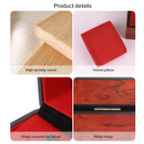 High Quality  luxury velvet pillow mens single  gift display wooden watch box