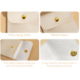 3pcsFashion new pu leather button earrings ring pendant necklace jewelry pouch bag