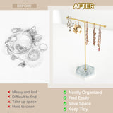 Jewelry Holder Display Necklace Holder T Bar Jewelry Organizer Stand Necklace Stand Necklace Organizer For Earring Bracelet Ring Necklace Holder stand