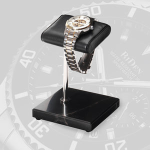 luxury black leather marble bracelet watch display stand holder