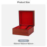 High Quality  luxury velvet pillow mens single  gift display wooden watch box