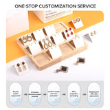 Manufacturer handmade wooden earring holder stand display tray organizer holders counter earing display stand for store