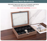 New design high-end metal lock large 10 slots packaging box leather watch storage display case wooden watch storages box