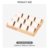 Manufacturer handmade wooden earring holder stand display tray organizer holders counter earing display stand for store