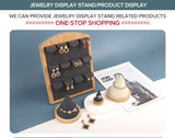 New style luxury velvet bracelet ring earrings stand holder displayer jewelry store storage wooden jewelry display stand