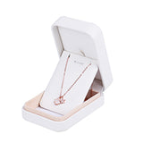 Korea new style factory wholesale ring necklace bangle wedding Valentine's gift packaging white leather jewelry box